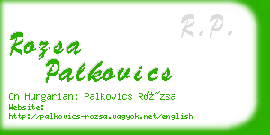 rozsa palkovics business card